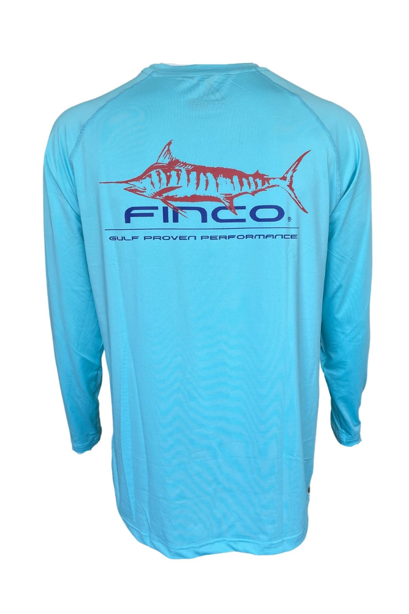 Gulf Proven Blue Marlin Long Sleeve Performance in Columbia Blue – Finco