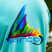 Finco Fly Fishing Short Sleeve Dockside Cotton in Chalky Mint