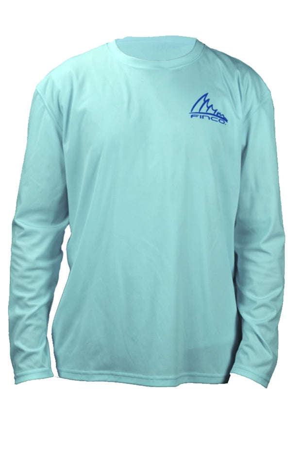 Finco Blue Marlin Long Sleeve Performance in Ice Blue