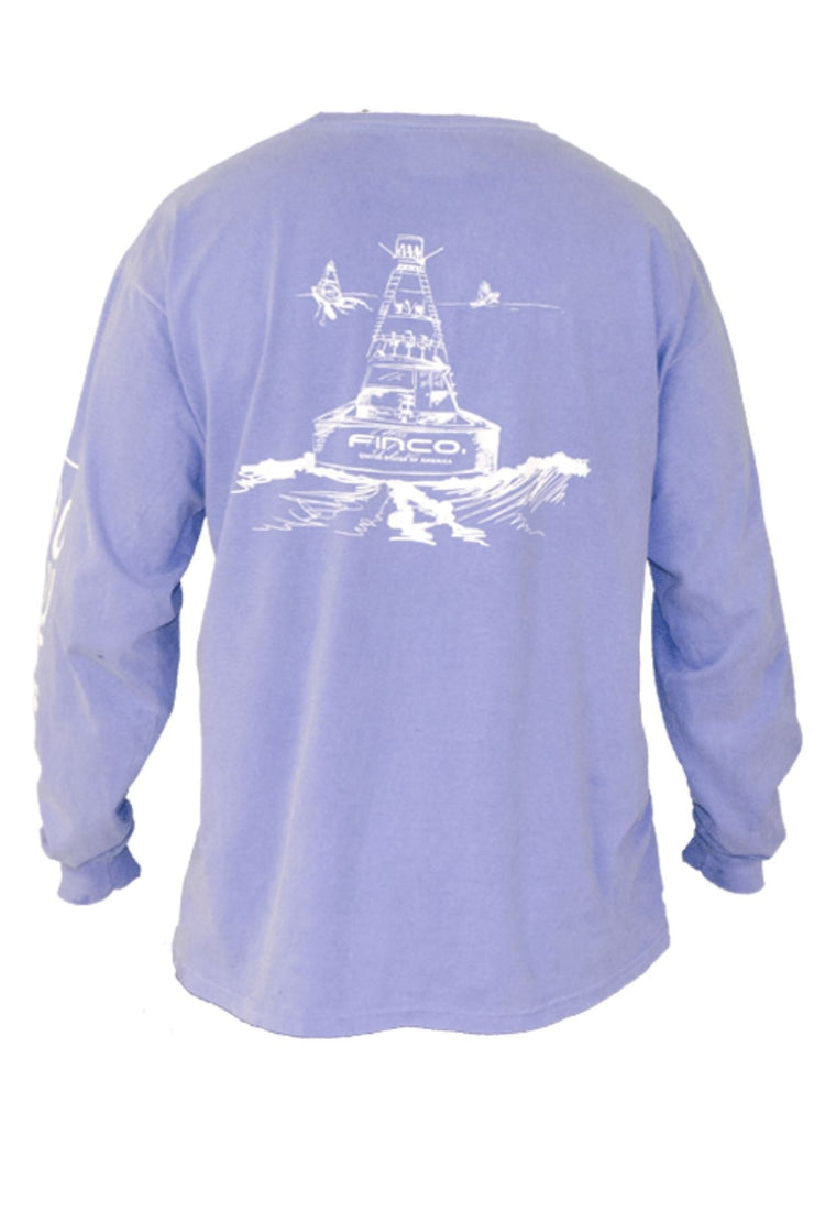 Cobia Long Sleeve Ring Spun Cotton in Flo Blue