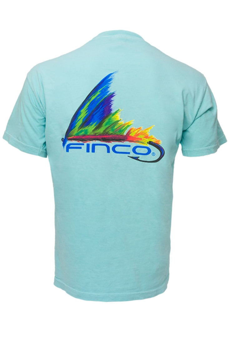 Finco Fly Fishing Short Sleeve Dockside Cotton in Chalky Mint